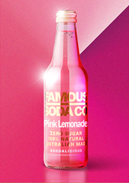 Picture of FAMOUS SODA - PINK LEMONADE 330ML