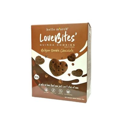 Picture of QUINOA COOKIES BELGIAN DOUBLE DARK CHOC 90G